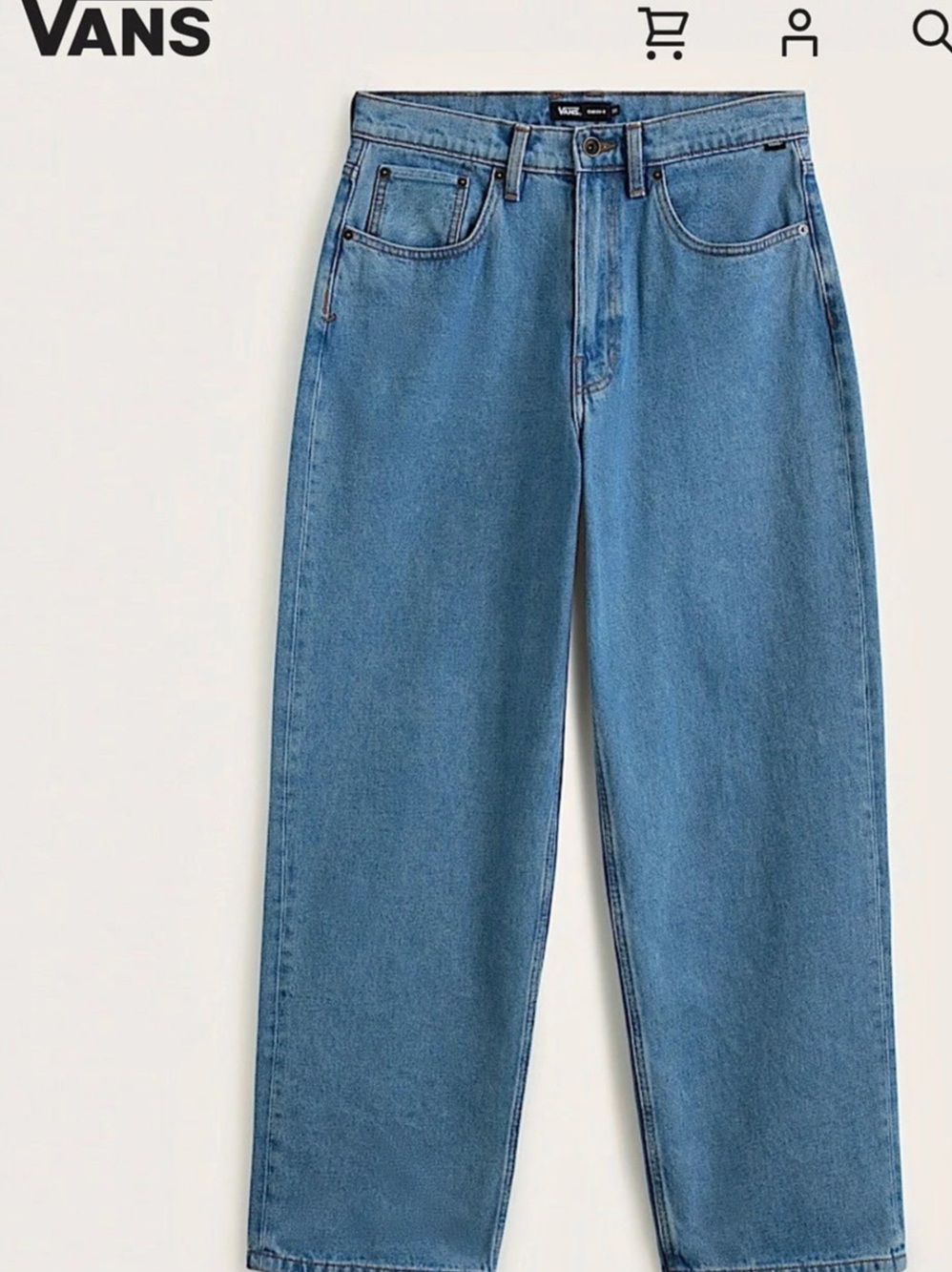 Vans Check-5 Baggy Jeans in Blue Waist 34